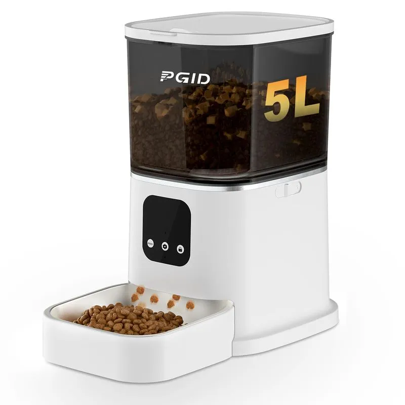 PGID White WiFi Automatic Cat Feeder 5L