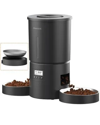 Miaosical Automatic Cat Feeder 4.2L Dual Bowl