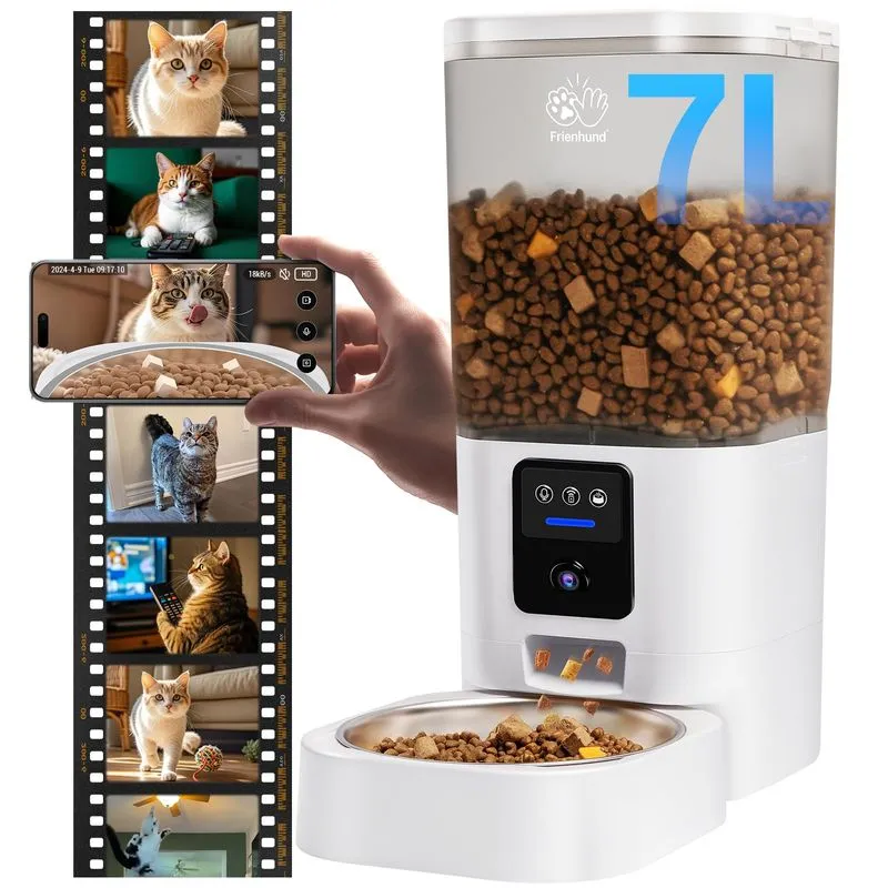 Frienhund Automatic Cat Feeder with 2K Camera - 7L
