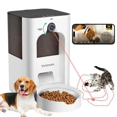 Volmees Automatic Cat Feeder with Camera 4L