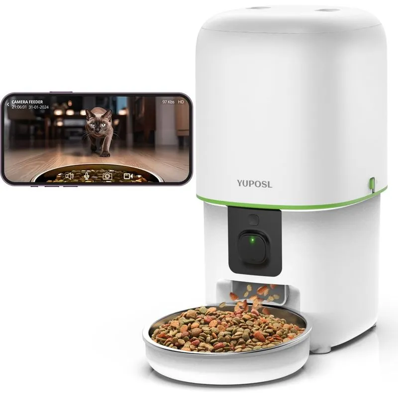 Yuposl Automatic Cat Feeder 4L with Camera