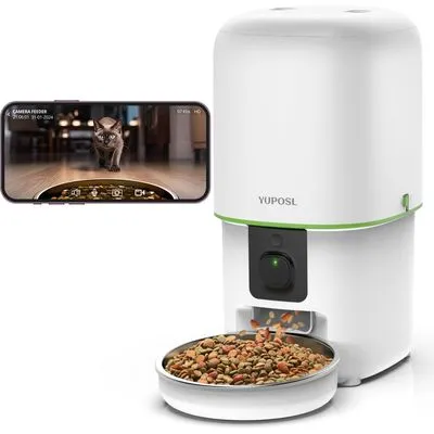 Yuposl Automatic Cat Feeder 4L with Camera