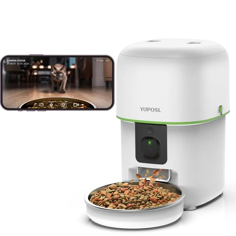 Yuposl Automatic Cat Feeder 2L - WiFi Camera