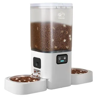 Frienhund Automatic Cat Feeder with Dual Camera 2-White