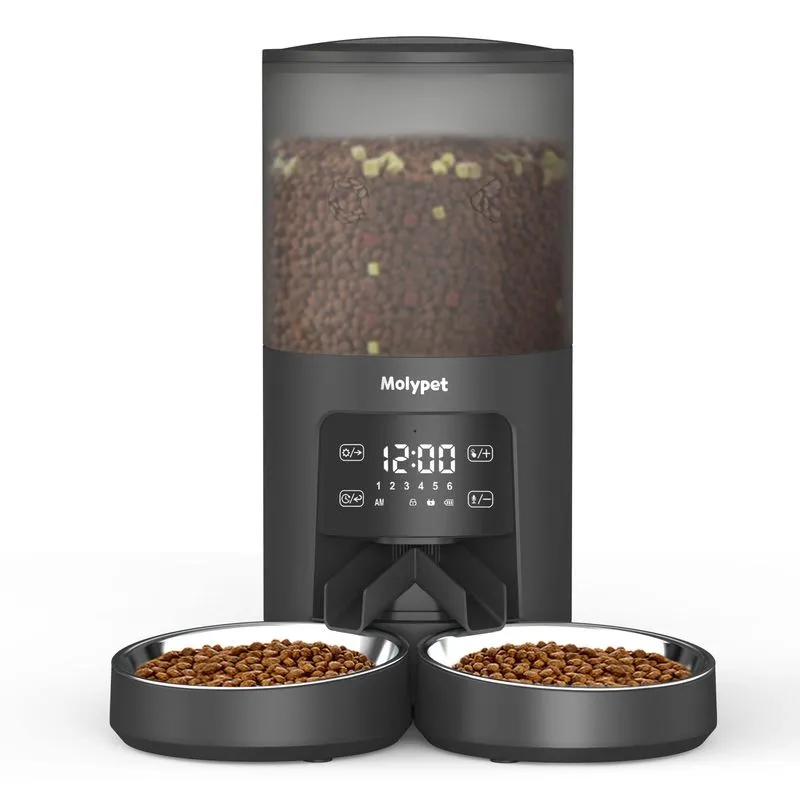 Molypet Automatic Cat Feeder 6L - Double Bowls