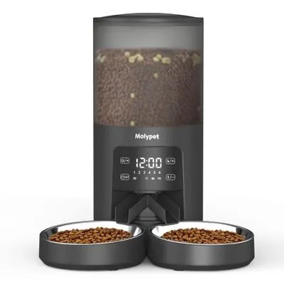 Molypet Automatic Cat Feeder 6L - Double Bowls