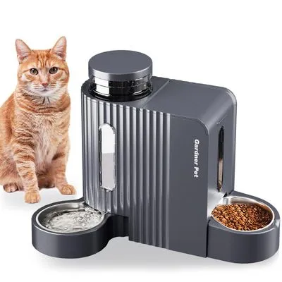 Gardner Pet Automatic Cat Food Feeder 0.8 Gallon (2-Pack)