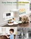 Gimars 5L Automatic Cat Feeder - White Two Bowls - Image 2