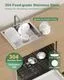 Gimars 5L Automatic Cat Feeder - White Two Bowls - Image 3