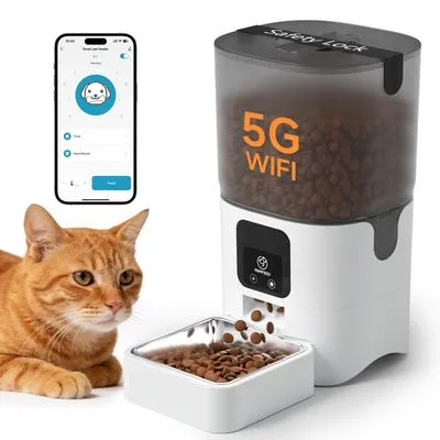PAPIFEED 5G WiFi Automatic Cat Feeder 6L