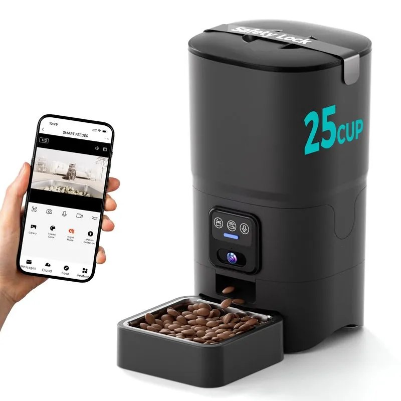 PAPIFEED Automatic Cat Feeder with Camera 6L