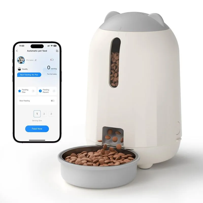 PAPIFEED Automatic Cat Feeder 3L (Grey)