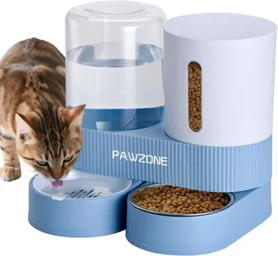 Pawzone 2 Pack Automatic Cat Feeder Green