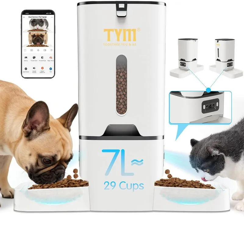 TYM Automatic Cat Feeder 7L Dual Bowls